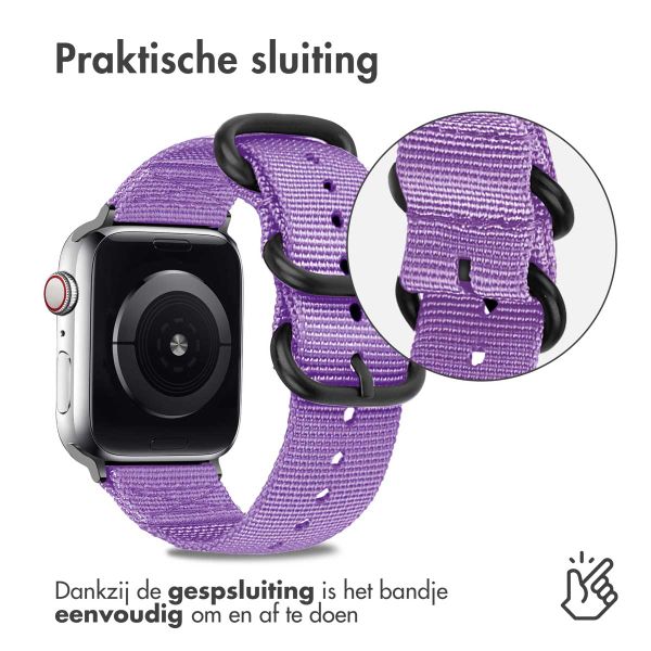 imoshion Nylon bandje Apple Watch Series 1-9 / SE - 38/40/41 mm / Series 10 - 42 mm - Paars