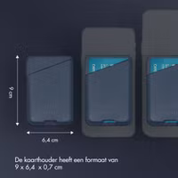 Accezz Leren Kaarthouder - Geschikt voor MagSafe en Qi2 - Nightfall Blue