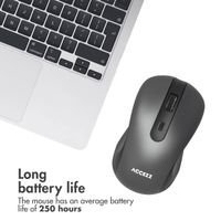 Accezz Wireless Mouse - Bluetooth / USB-A Adapter - Grey