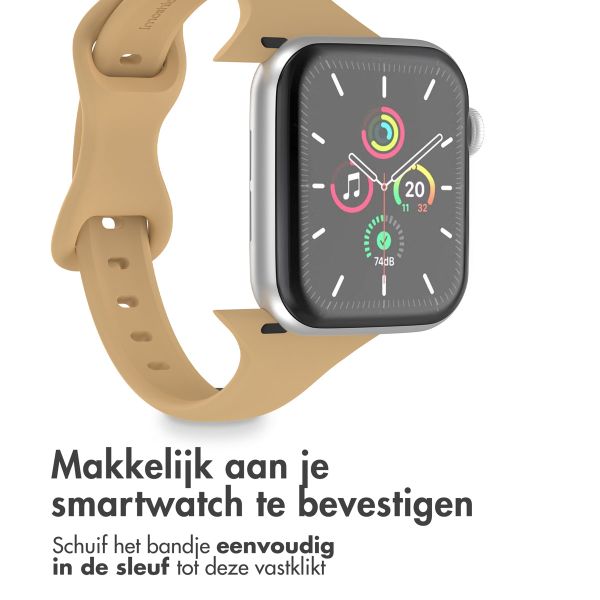 imoshion Slim siliconen bandje Apple Watch Series 1 t/m 10 / SE / Ultra (2) (44/45/46/49 mm) - Walnut