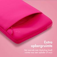 imoshion Laptop hoes 13 inch - Laptopsleeve met vak - Hot Pink