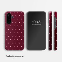 Selencia Vivid Backcover Samsung Galaxy A57 (5G) - Happy Dots Burgundy