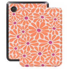 imoshion Design Slim Hard Case Bookcase Kobo Clara Colour / BW - Orange Flowers Connect