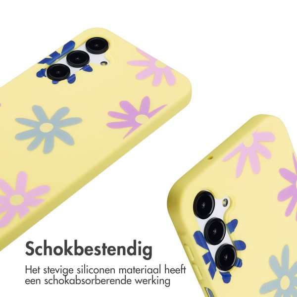 imoshion Siliconen design hoesje met koord Samsung Galaxy A16 5G - Yellow Flower Distance