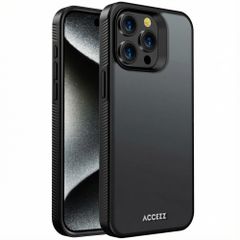 Accezz Rugged Frosted Backcover Apple iPhone 15 Pro Max - Zwart