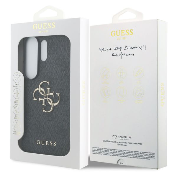Guess 4G Metal Logo Backcover Samsung Galaxy S26 Ultra - Zwart