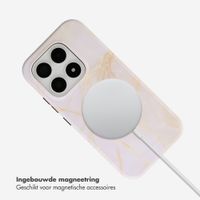 Selencia Vivid Backcover met MagSafe Xiaomi 17 - Golden Beige Marble