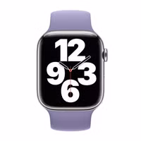 Apple Siliconen solobandje Apple Watch | 38/40/41/42 mm - Maat 2 - English Lavender