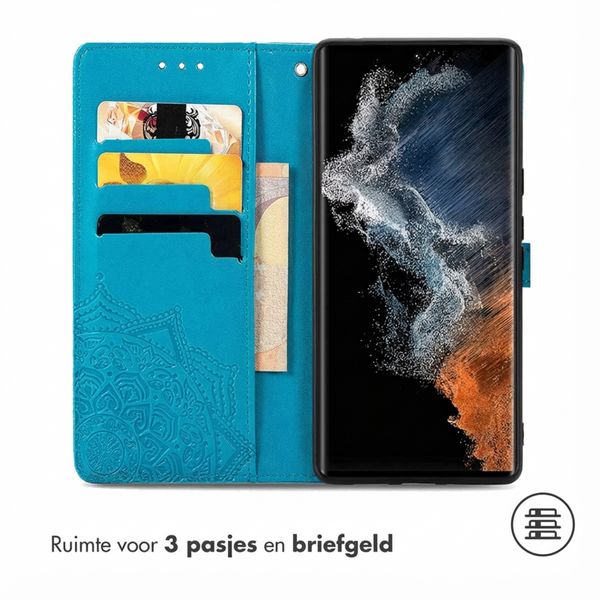 imoshion Mandala Bookcase Samsung Galaxy S23 Ultra - Turquoise