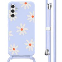 imoshion Siliconen design hoesje met koord Samsung Galaxy A54 (5G) - Lila Flower Distance