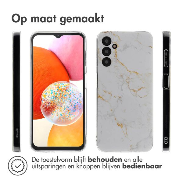 imoshion Design hoesje Samsung Galaxy A14 (5G/4G) - White Marble