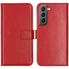 Selencia Echt Lederen Bookcase Samsung Galaxy S22 - Rood