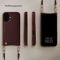 Selencia Nova Telefoonhoes met Koord en Pashouder Apple iPhone 17 - Bold Burgundy