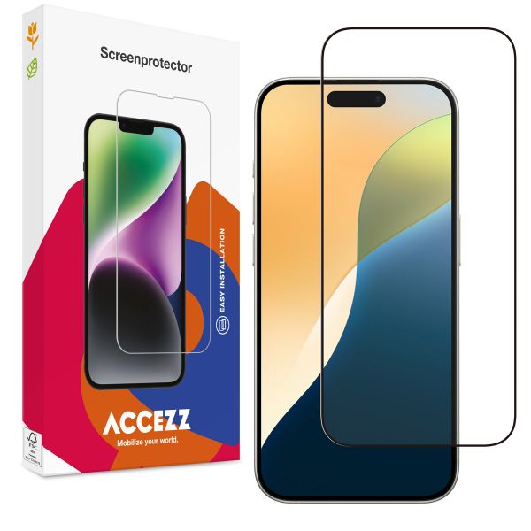 Accezz Gehard Glas Full Cover Screenprotector iPhone 16 Pro