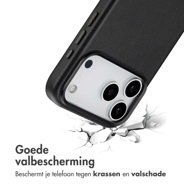 Accezz MagSafe Leather Backcover Apple iPhone 17 Pro Max - Onyx Black