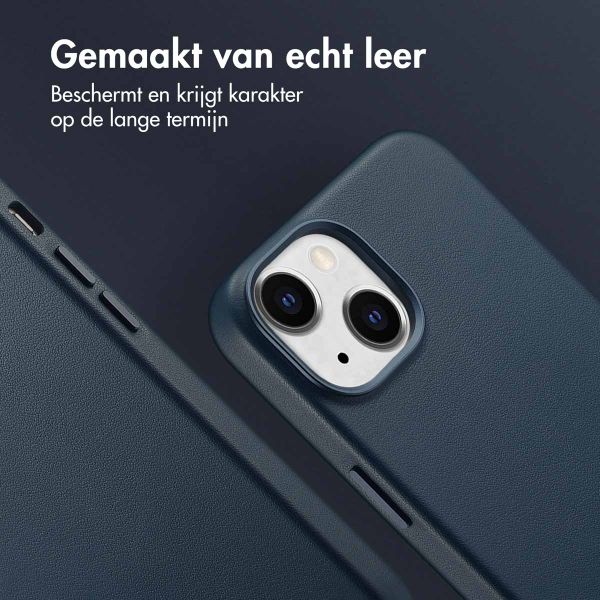 Accezz MagSafe Leather Backcover Apple iPhone 14 - Nightfall Blue