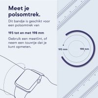 Apple Gevlochten solobandje Apple Watch | 44/45/46/49 mm - Maat 11 - Abyss Blue