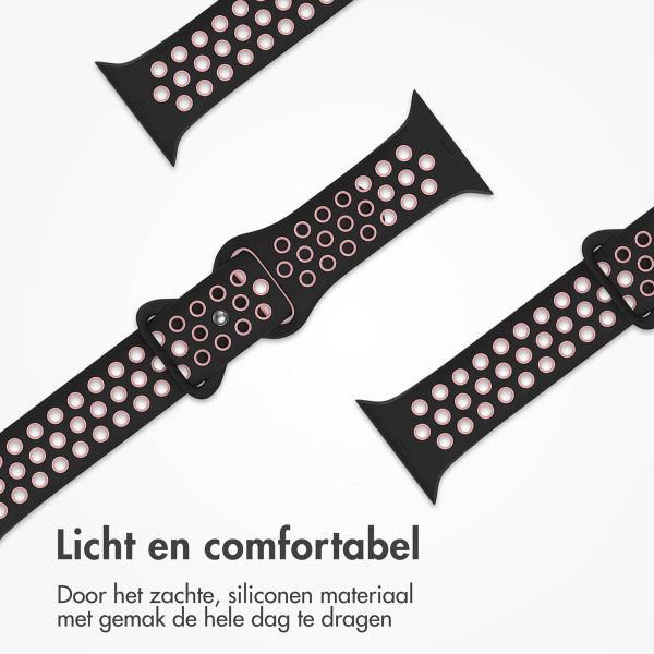 imoshion Sport⁺ bandje Apple Watch Series 1 t/m 11 / SE / Ultra (44/45/46/49 mm) - Maat M/L - Black Pink