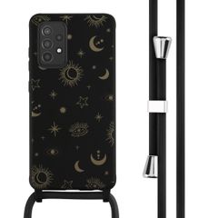 imoshion Siliconen design hoesje met koord Samsung Galaxy A52(s) (5G/4G) - Sky Black