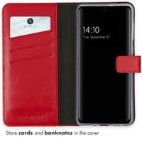 Selencia Echt Lederen Bookcase Samsung Galaxy A33 - Rood