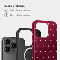 Selencia Vivid Back Cover with MagSafe Apple iPhone 15 Pro - Happy Dots Burgundy