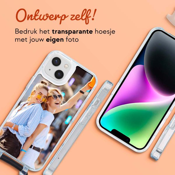 Ontwerp je eigen MagSafe Backcover met afneembaar koord Apple iPhone 14 - Transparant