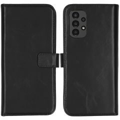 Selencia Echt Leren Bookcase Samsung Galaxy A13 (4G) - Zwart