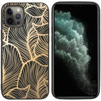 imoshion Design hoesje iPhone 12 Pro Max - Bladeren / Zwart