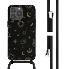 imoshion Siliconen design hoesje met koord Apple iPhone 14 Pro Max - Sky Black