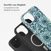 Selencia Vivid Backcover met MagSafe Apple iPhone 15 - Tropical Vibes Light Blue