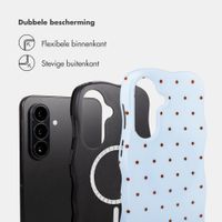 Selencia Vivid Wavy Backcover met MagSafe Samsung Galaxy A37 (5G) - Happy Dots Digital Sky