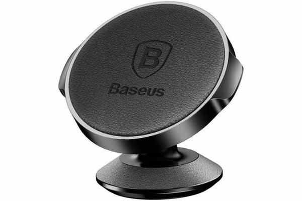 Baseus Leather Magnetic Car Mount - Telefoonhouder auto - Dashboard - Magnetisch - Zwart
