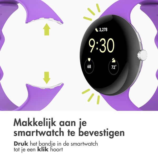 imoshion Siliconen bandje Google Pixel Watch 3 - 45 mm - Maat L - Paars