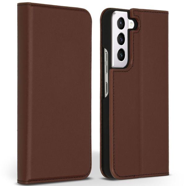 Accezz Premium Leather Slim Bookcase Samsung Galaxy S22 Plus - Bruin