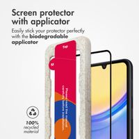 Accezz Tempered Glass Full Cover Screenprotector with Applicator Samsung Galaxy A15 (5G/4G)