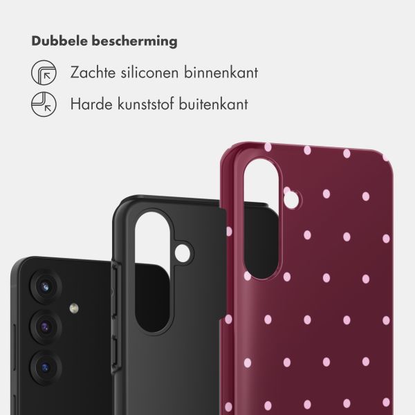 Selencia Vivid Backcover Samsung Galaxy S25 FE - Happy Dots Burgundy