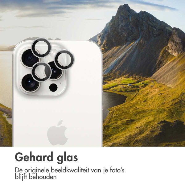 imoshion 2 Pack Camera lens protector Apple iPhone 15 Pro / 15 Pro Max - White Titanium