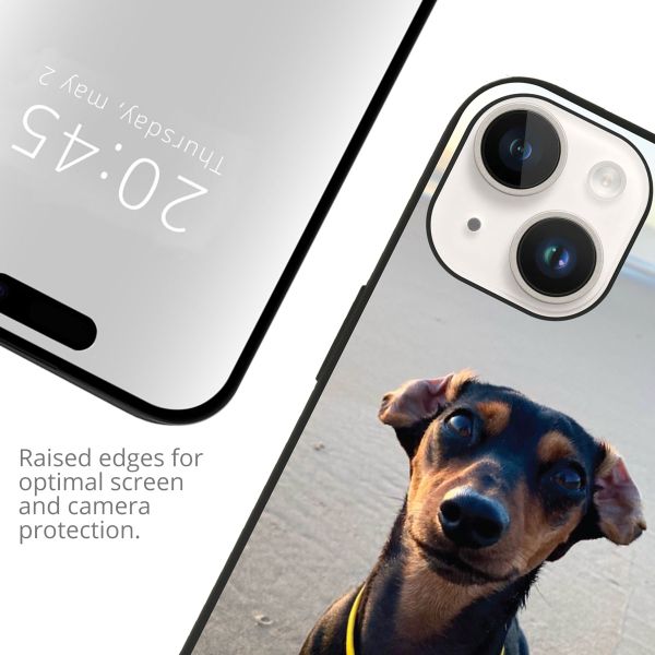 Ontwerp je eigen Apple iPhone 15 gel hoesje - Zwart