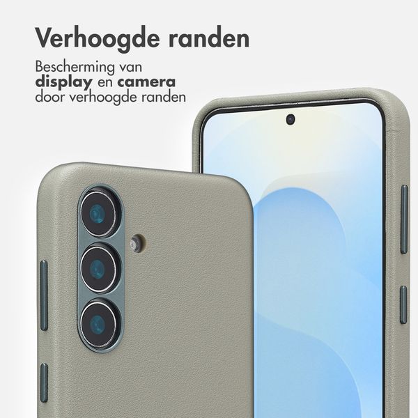 Accezz MagSafe Leather Backcover Samsung Galaxy S25 - Light Grey