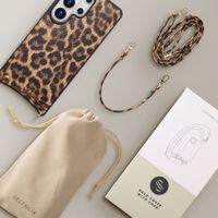 Selencia Nova Phone Case with Cord and Card Holder Samsung Galaxy S26 Ultra - Leopard