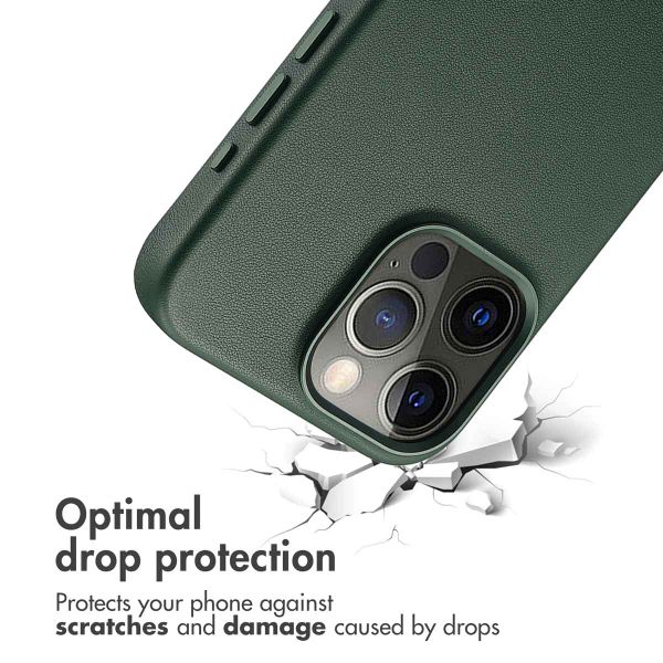 Accezz Leather Back Cover with MagSafe Apple iPhone 15 Pro Max - Cedar Green
