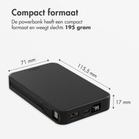 Accezz Powerbank 10.000 mAh met geïntegreerde kabels - Quick Charge en Power Delivery - Zwart