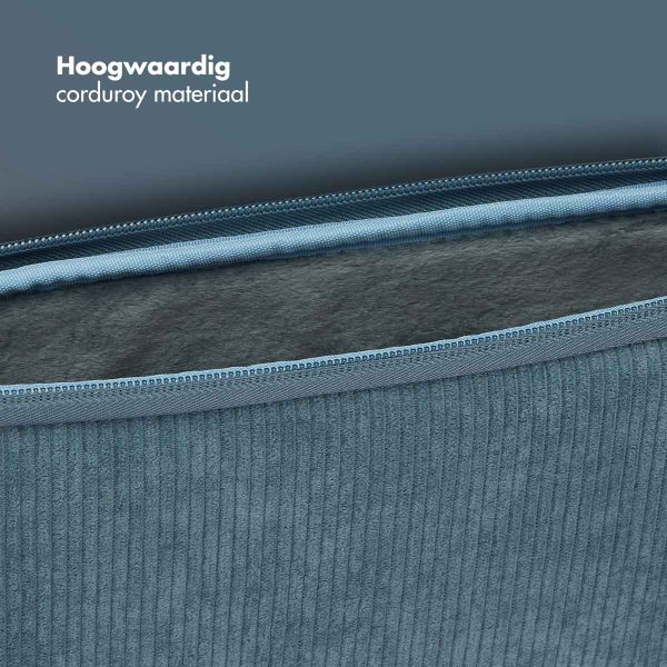Selencia Corduroy Laptop hoes 13-14 inch - Laptopsleeve - Slate Blue