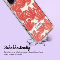 Gepersonaliseerd hoesje met bloemen iPhone 16 - Transparant