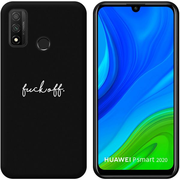 imoshion Design hoesje Huawei P Smart (2020) - Fuck Off - Zwart