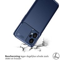 imoshion Carbon Softcase Backcover Realme 9 Pro - Blauw