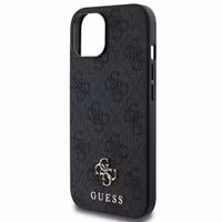 Guess 4G Metal Logo Backcover MagSafe Apple iPhone 15 - Zwart