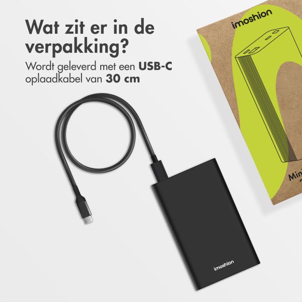 imoshion Ultra Series Aluminium | Powerbank 20.000 mAh - Snelladen tot 33 watt - Black