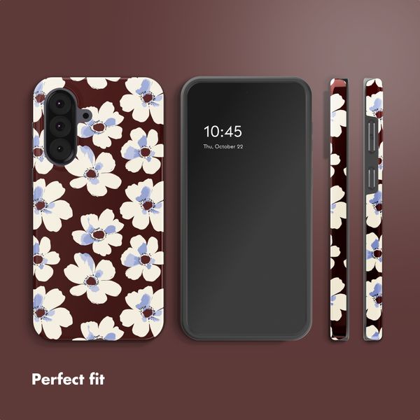 Selencia Vivid Back Cover Samsung Galaxy A37 (5G) - Choco Flower Pop