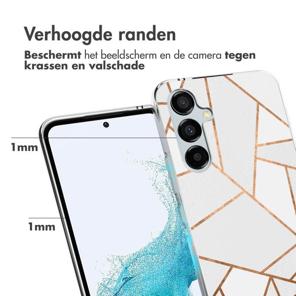 imoshion Design hoesje Samsung Galaxy A54 (5G) - Grafisch Koper / Wit